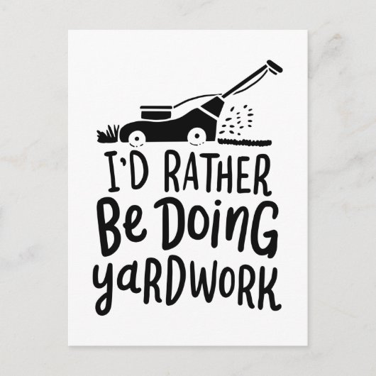 Briefkaart van Lawn Mower (Voorkant)