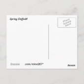 Briefkaart van lente-dedils (Achterkant)