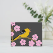 Briefkaart van lente-vogelpest (Staand voorkant)