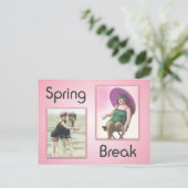 Briefkaart van lentesdoornstrand (Staand voorkant)