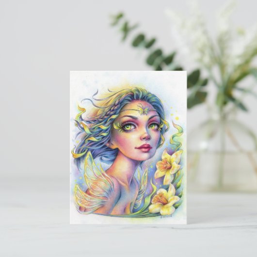 Briefkaart van lenteswind (Staand voorkant)