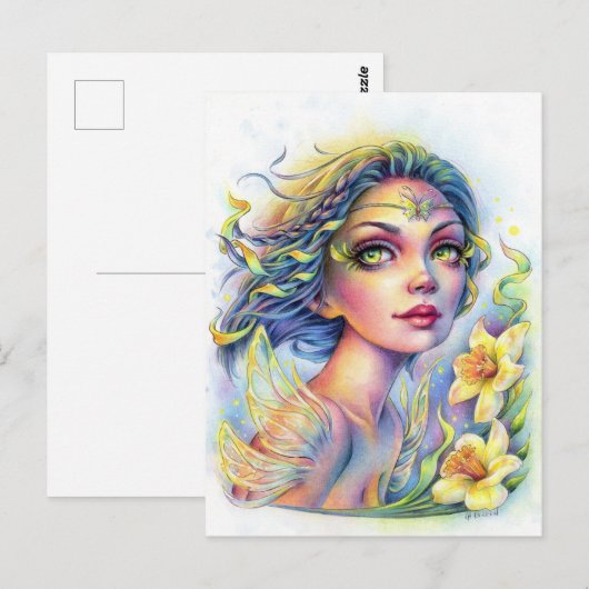 Briefkaart van lenteswind (Voorkant / Achterkant)