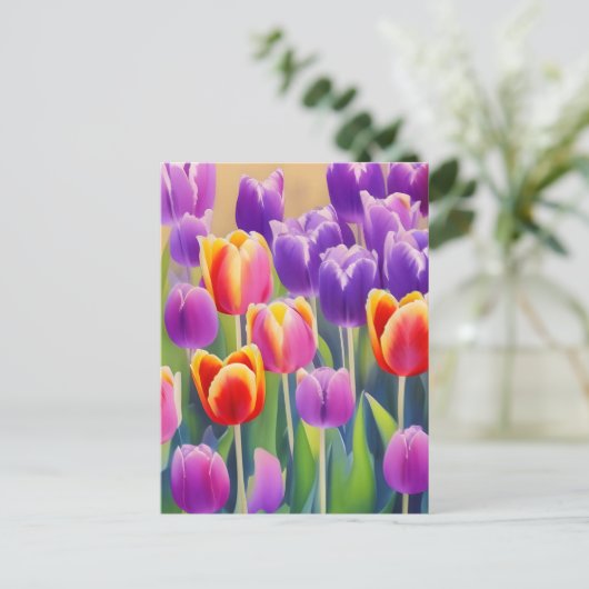 Briefkaart van lentetelers (Staand voorkant)