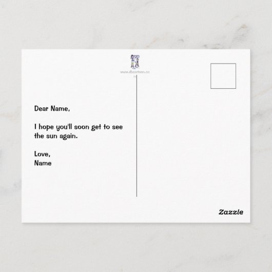 Briefkaart van lenteverbreuk (Achterkant)