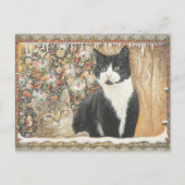 Briefkaart van Lesley Anne Ivory Christmas Cat (Voorkant)