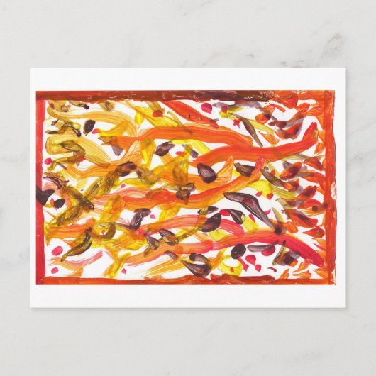 Briefkaart van levendige herfstbomen (Voorkant)