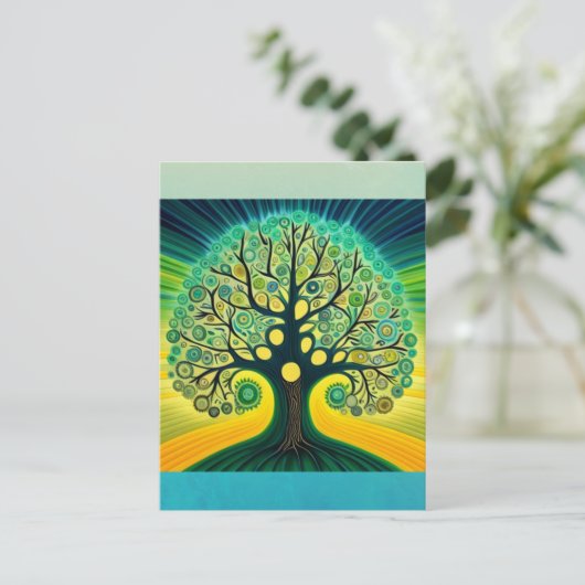 Briefkaart van levensloop (Staand voorkant)