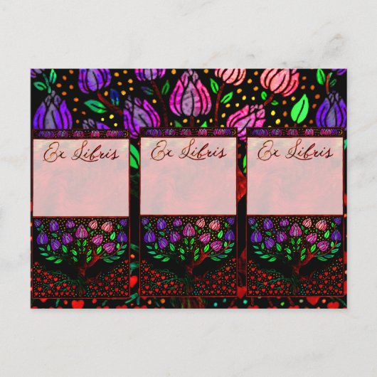 Briefkaart van libris Roots Bookplate (Voorkant)