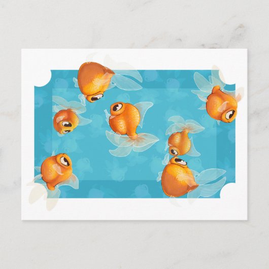 Briefkaart van lichte goudvis (Voorkant)