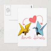 briefkaart van liefdesvogels (Voorkant / Achterkant)