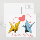 briefkaart van liefdesvogels (Voorkant / Achterkant)