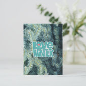 Briefkaart van liefdeswintervakantie (Staand voorkant)