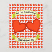 Briefkaart van liefhebbende harten (Voorkant)