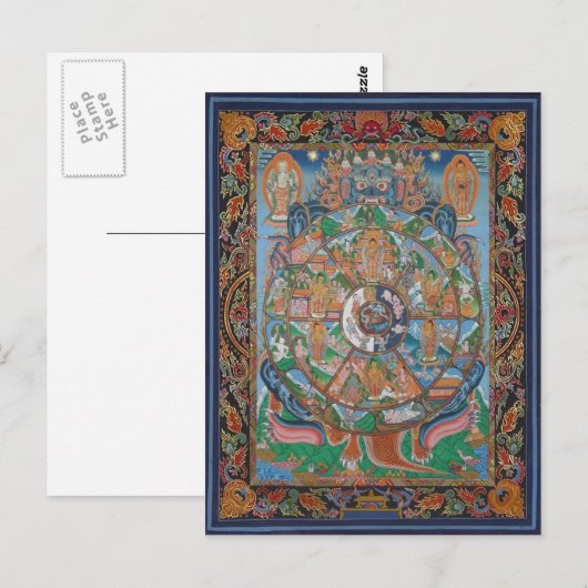 Briefkaart van Life Mandala (Voorkant / Achterkant)