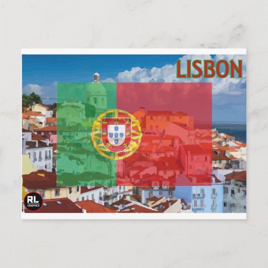 Briefkaart van Lissabon (Voorkant)