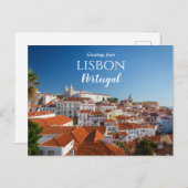 Briefkaart van Lissabon (Voorkant / Achterkant)