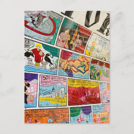 Briefkaart van Lissabon, Briefkaart van Fun, kleur (Voorkant)