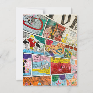 Briefkaart van Lissabon, Briefkaart van Fun, kleur
