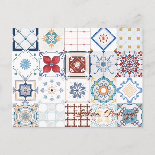 Briefkaart van Lissabon Portugal (Voorkant)