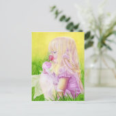 Briefkaart van Little Spring Fairy Roos (Staand voorkant)