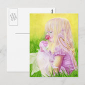 Briefkaart van Little Spring Fairy Roos (Voorkant / Achterkant)