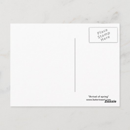 Briefkaart van Little Spring Fairy Roos (Achterkant)