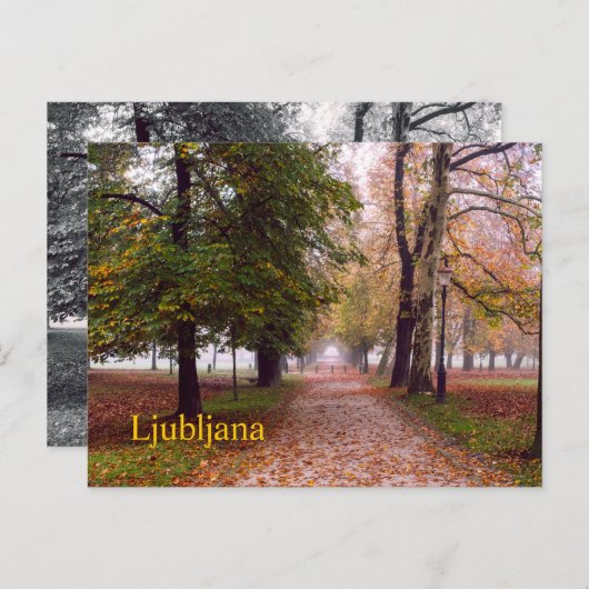 Briefkaart van Ljubljana (Voorkant / Achterkant)