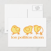 Briefkaart van Los Pollitos Dicen (Voorkant / Achterkant)