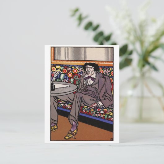 Briefkaart van losse kerel (Staand voorkant)