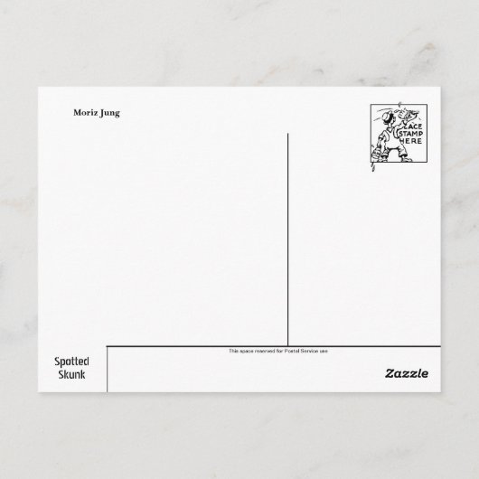 Briefkaart van losse kerel (Achterkant)