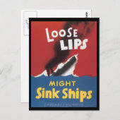 Briefkaart van losse ladingen uit de Tweede Wereld (Voorkant / Achterkant)