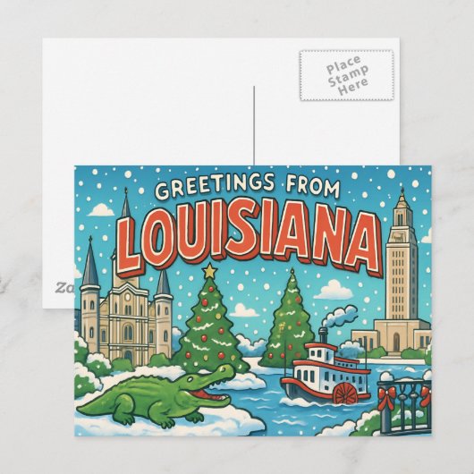 BRIEFKAART VAN LOUISIANA (Voorkant / Achterkant)