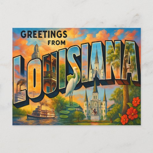 BRIEFKAART VAN LOUISIANA (Voorkant)