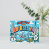 BRIEFKAART VAN LOUISIANA (Staand voorkant)