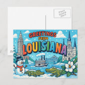 BRIEFKAART VAN LOUISIANA (Voorkant / Achterkant)