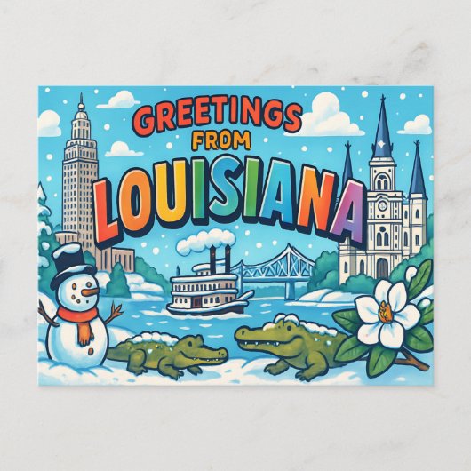 BRIEFKAART VAN LOUISIANA (Voorkant)