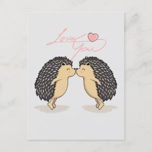 Briefkaart van Lovely Kissing Hedégs