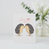 Briefkaart van Lovely Kissing Hedégs (Staand voorkant)