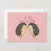 Briefkaart van Lovely Kissing Hedégs (Voorkant / Achterkant)