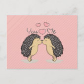 Briefkaart van Lovely Kissing Hedégs (Voorkant)