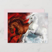 briefkaart van lucht - en brandpaarden (Voorkant / Achterkant)