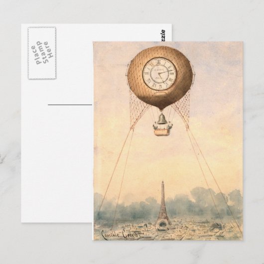 Briefkaart van  luchtballonnen (Voorkant / Achterkant)