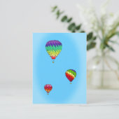 Briefkaart van luchtballonvaarders (Staand voorkant)