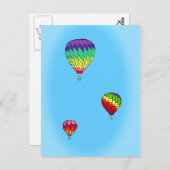 Briefkaart van luchtballonvaarders (Voorkant / Achterkant)