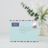 Briefkaart van luchtpost (Staand voorkant)