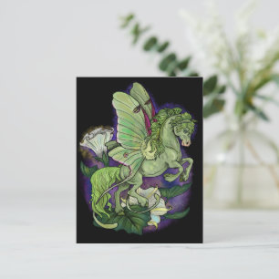 Briefkaart van Luna Moth Fairy Horse