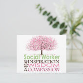 Briefkaart van maatschappelijk werkers (Staand voorkant)