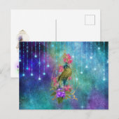 Briefkaart van magische vogelsoorten en kooiplante (Voorkant / Achterkant)