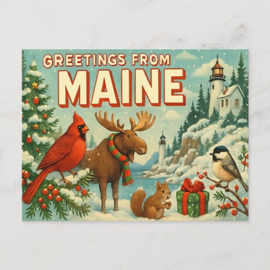 BRIEFKAART VAN MAINE (Voorkant)