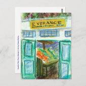 Briefkaart van marktintroductie (Pike Place Market (Voorkant / Achterkant)